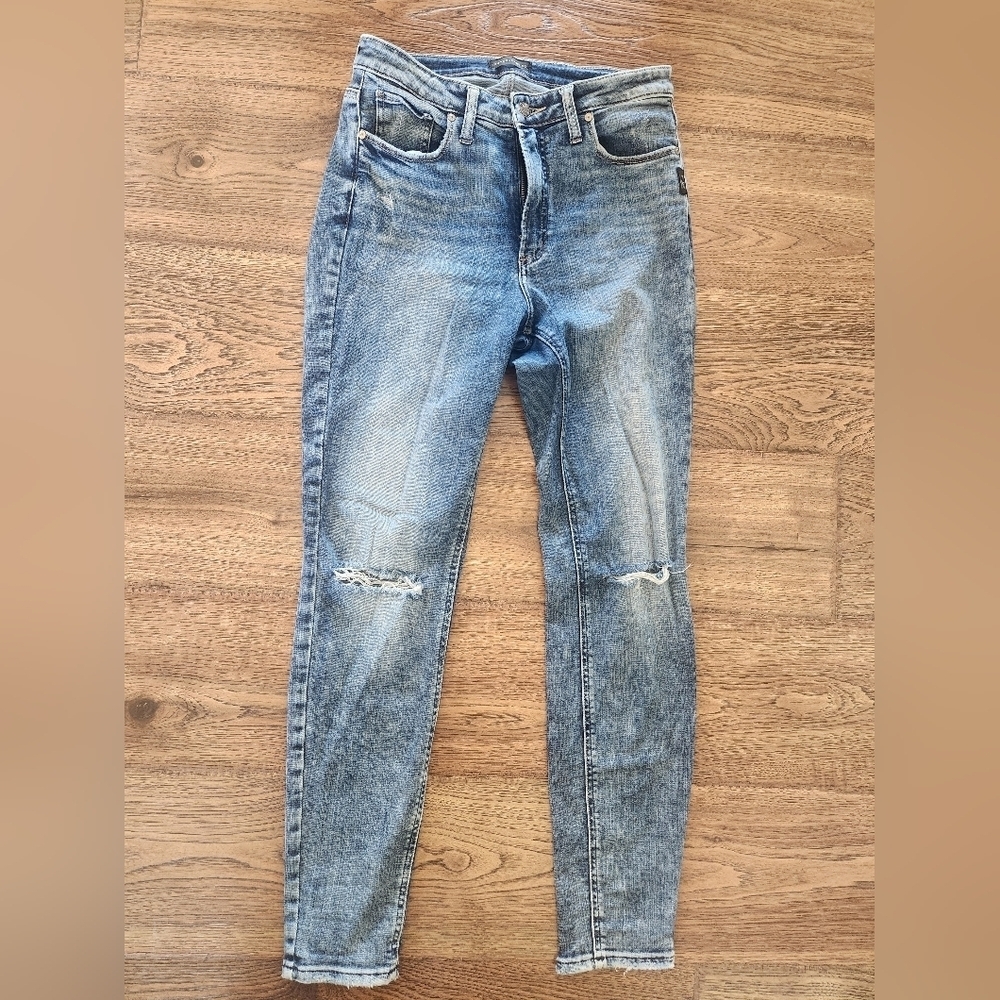 Silver High Note Faded Skinny Jeans W29/L29
